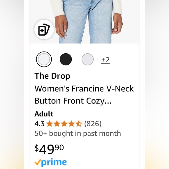 The Drop White Cardigan size small - Picture 4 of 4